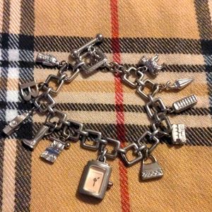 Burberry Silver Charm Watch